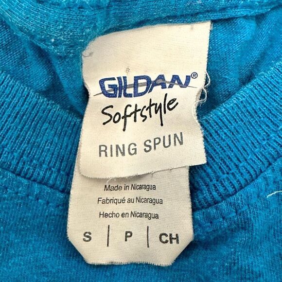 Gildan Cotton Tampa Bay Sporting Clays Heather Aqua Blue T-Shirt Size Small - Picture 3 of 4